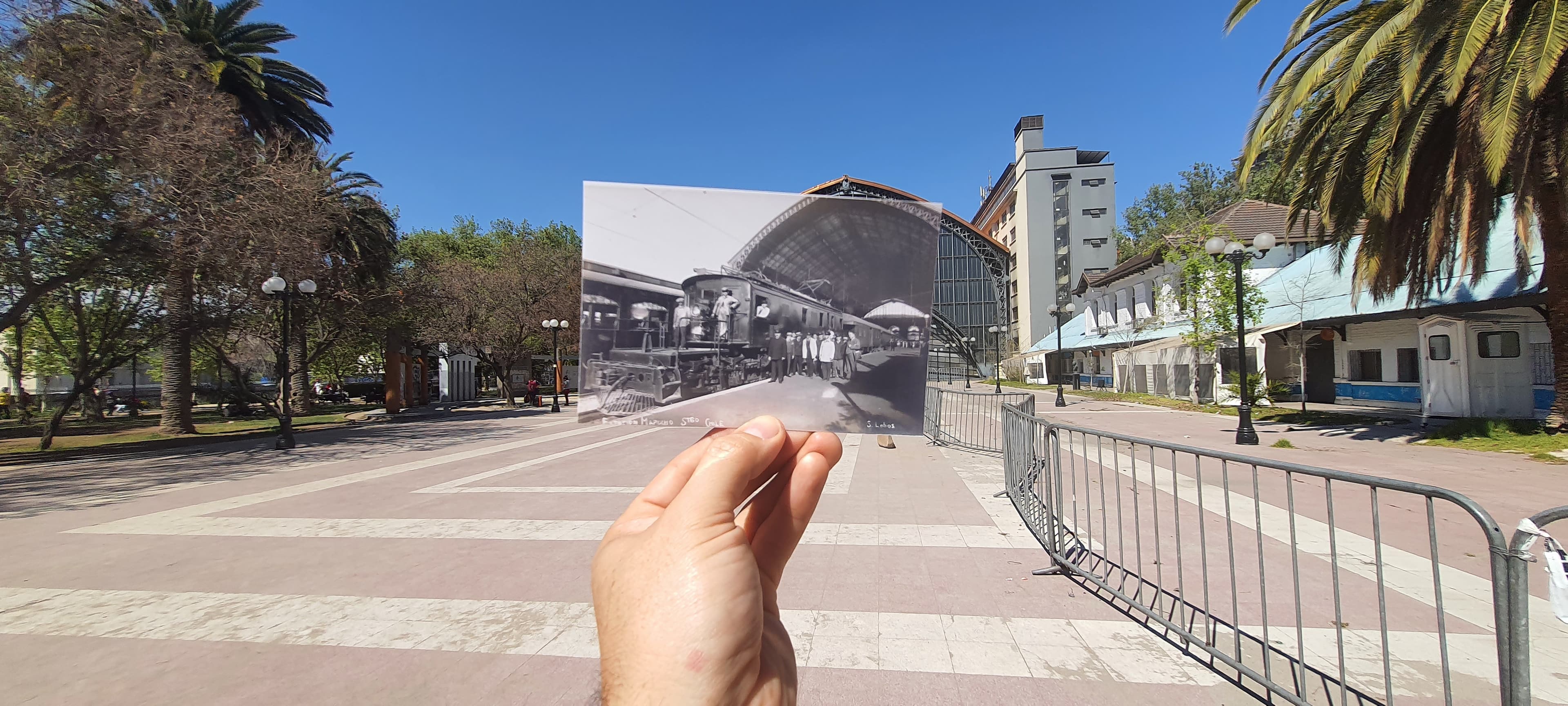 Contrafoto Estación Mapocho, 1925