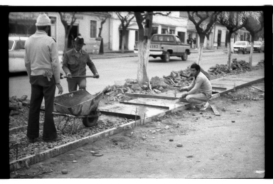 Pavimentación Avenida Baquedano, 1980