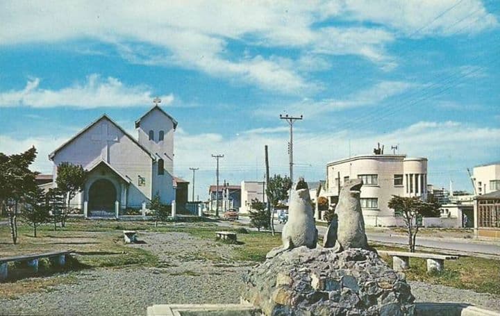 Plaza Sampaio de Pta. Arenas en 1960