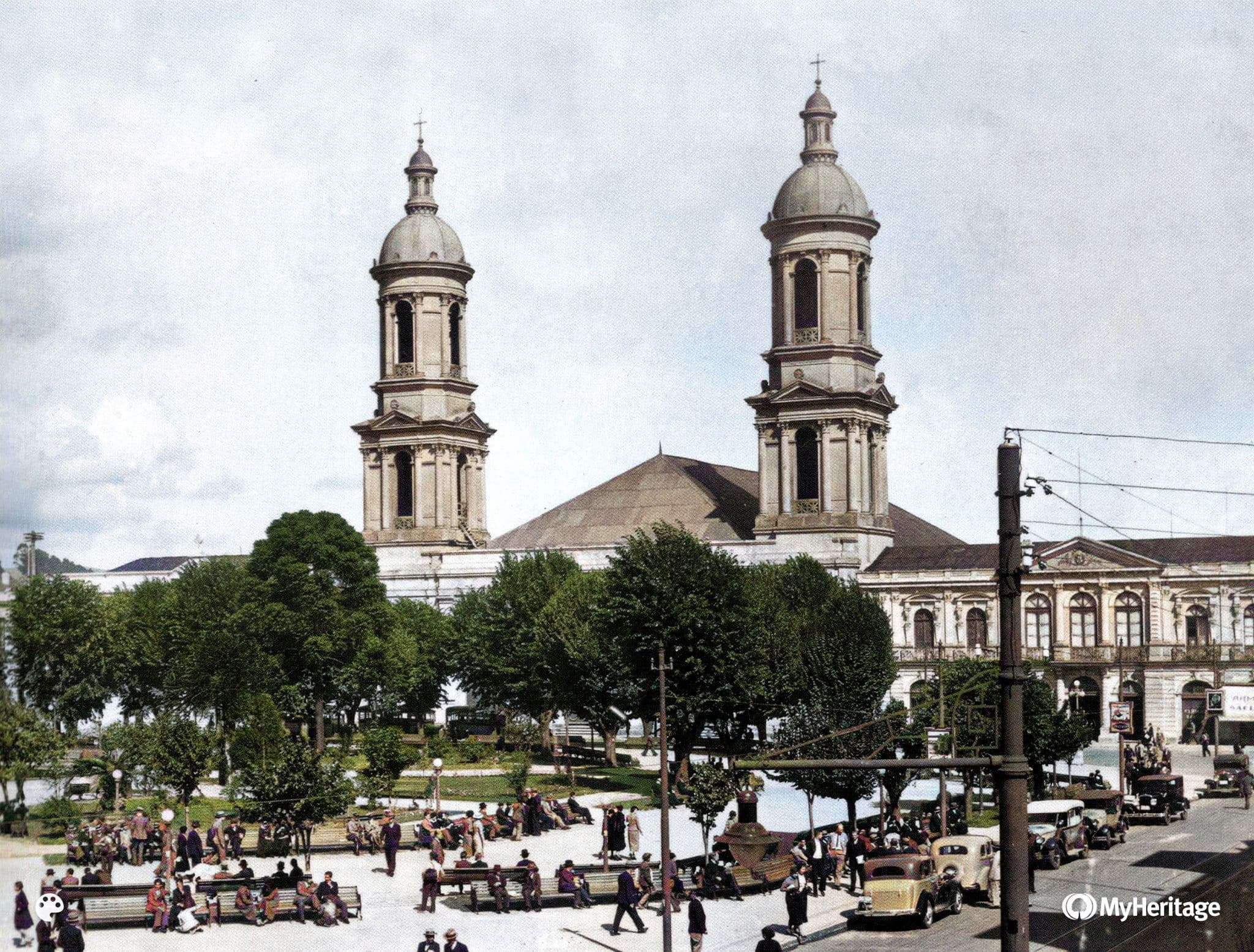 Plaza de Armas de Concepción en 1920