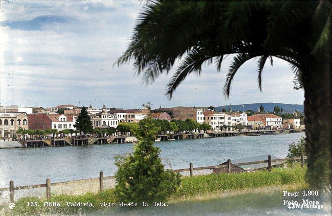 Valdivia, visto desde la Isla, 1940