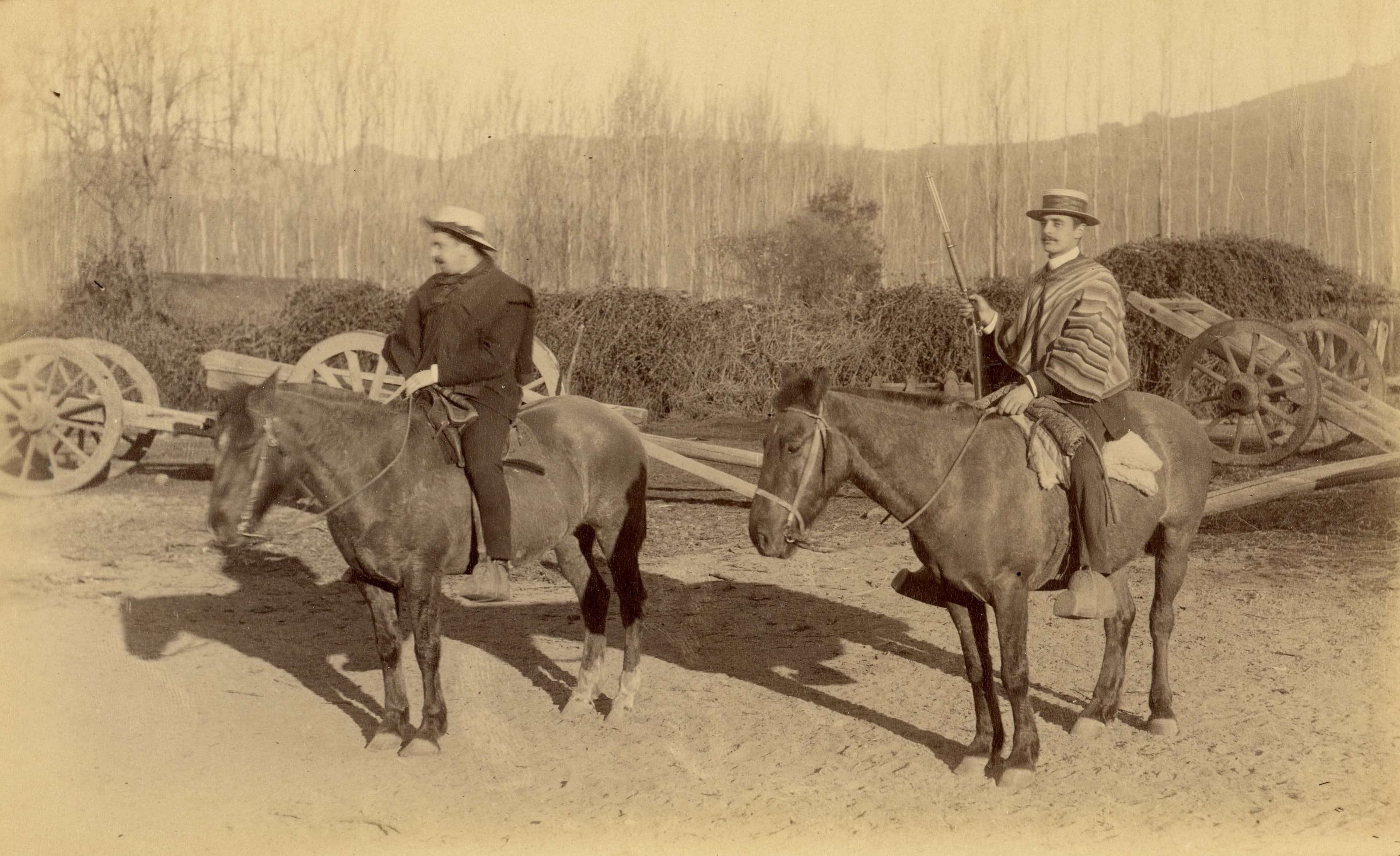 Hombres a caballo, zona central, 1888