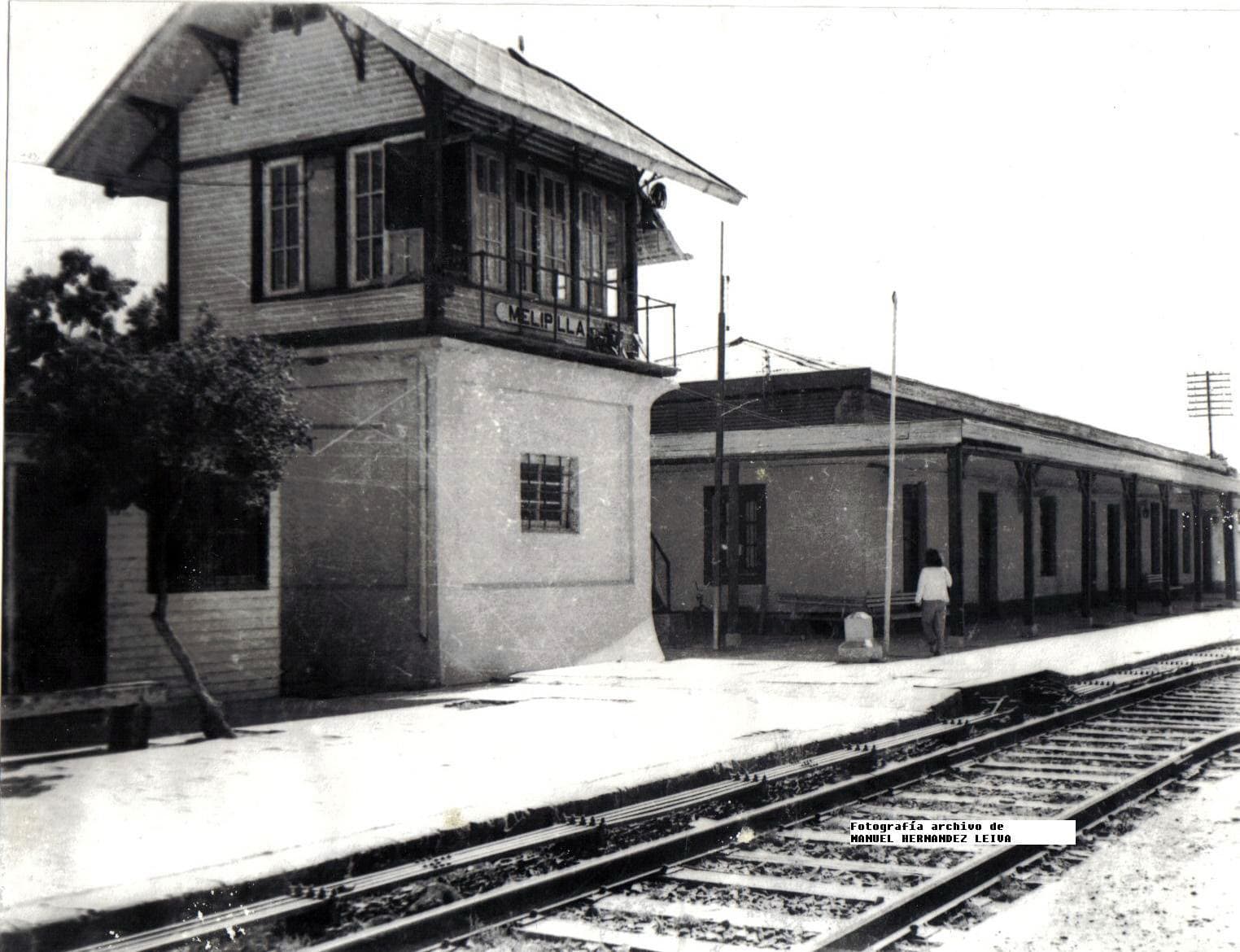 Estación de Ferrocarril Melipilla en 1970