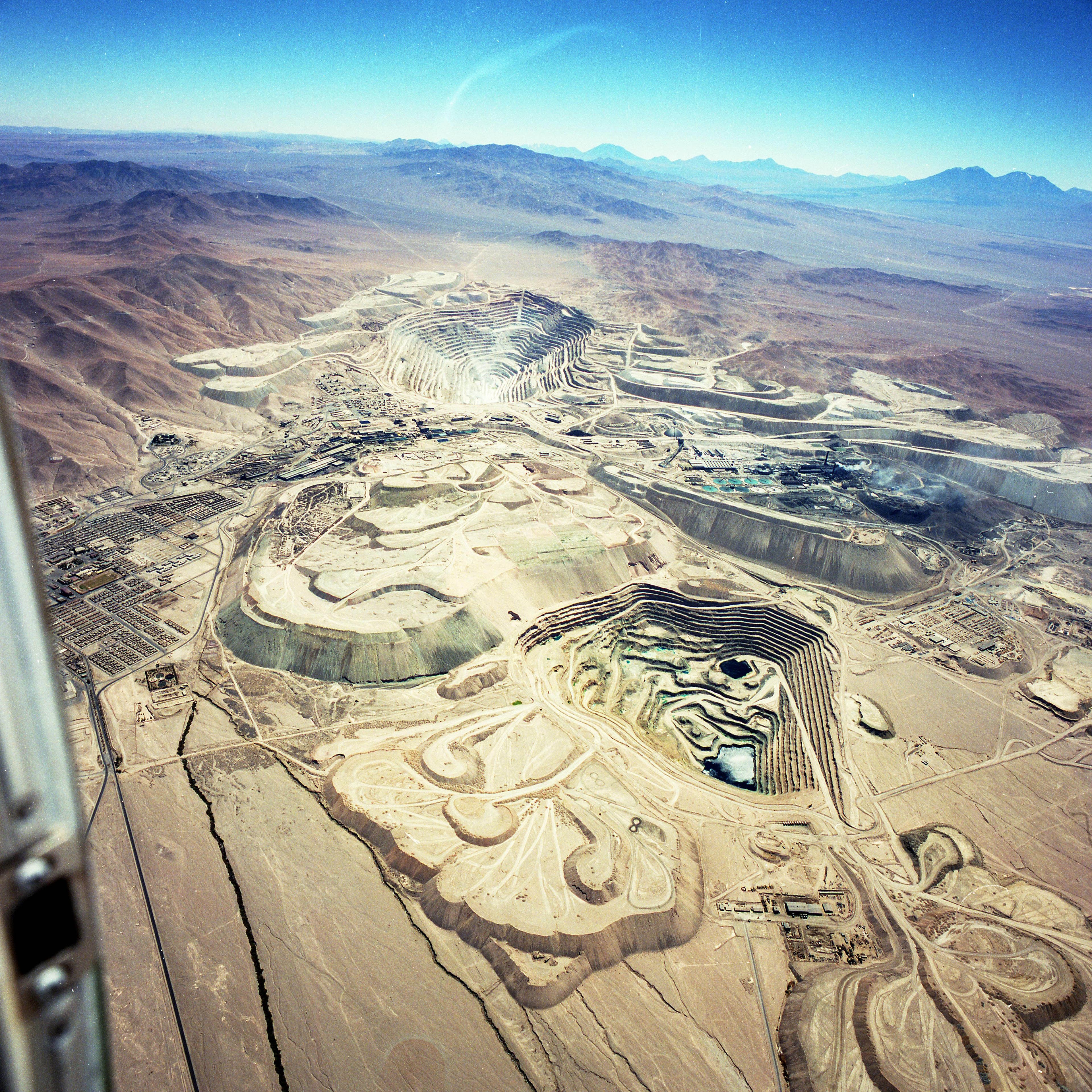 Vista aérea de Chuquicamata, 1988