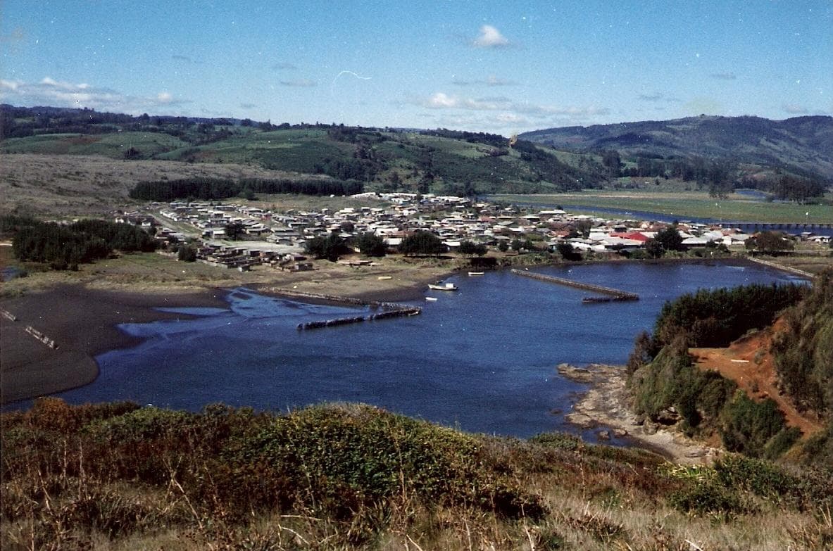 Tirúa desde el cerro, 1990