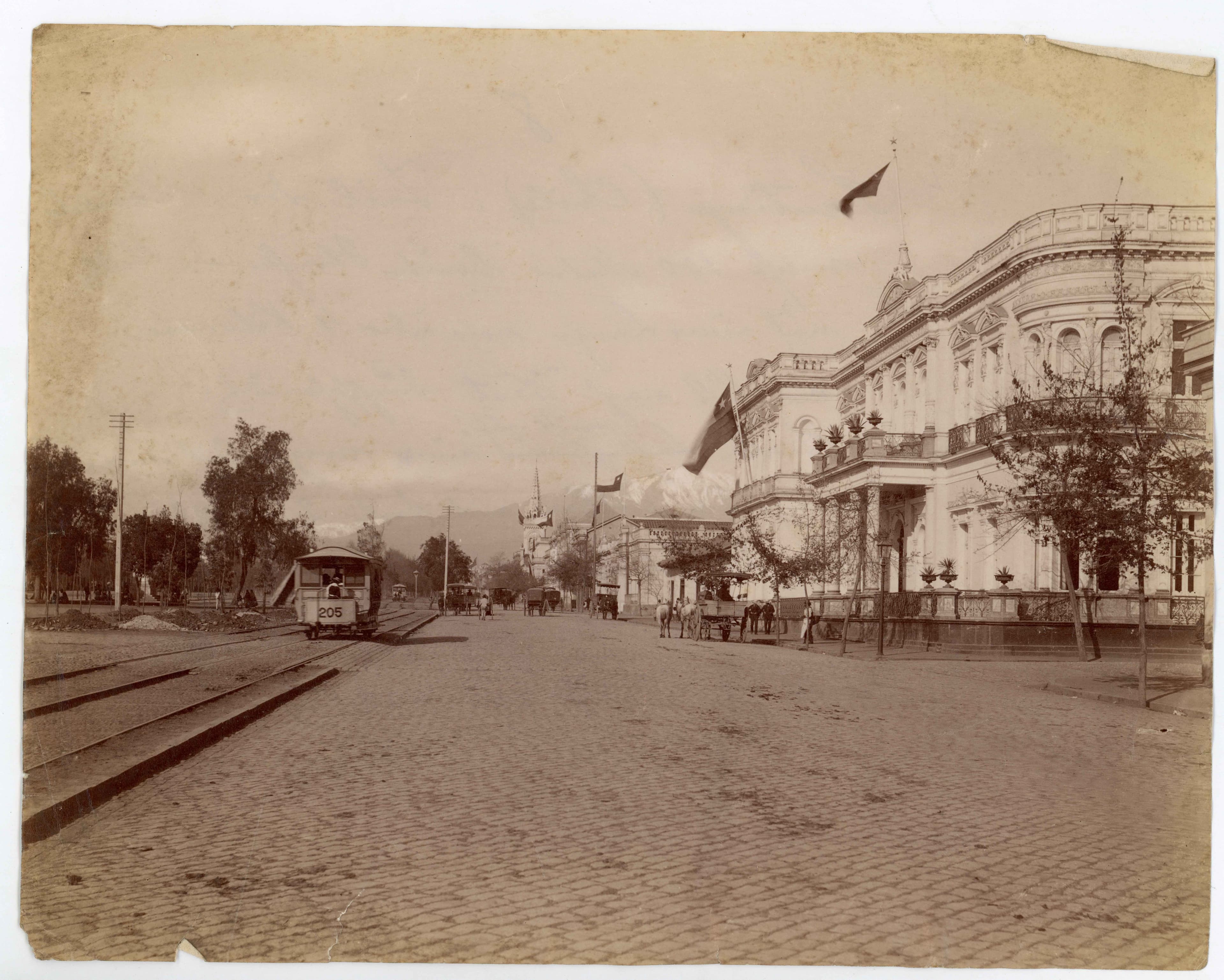 Alameda de Santiago y Palacio Vergara, ca. 1904