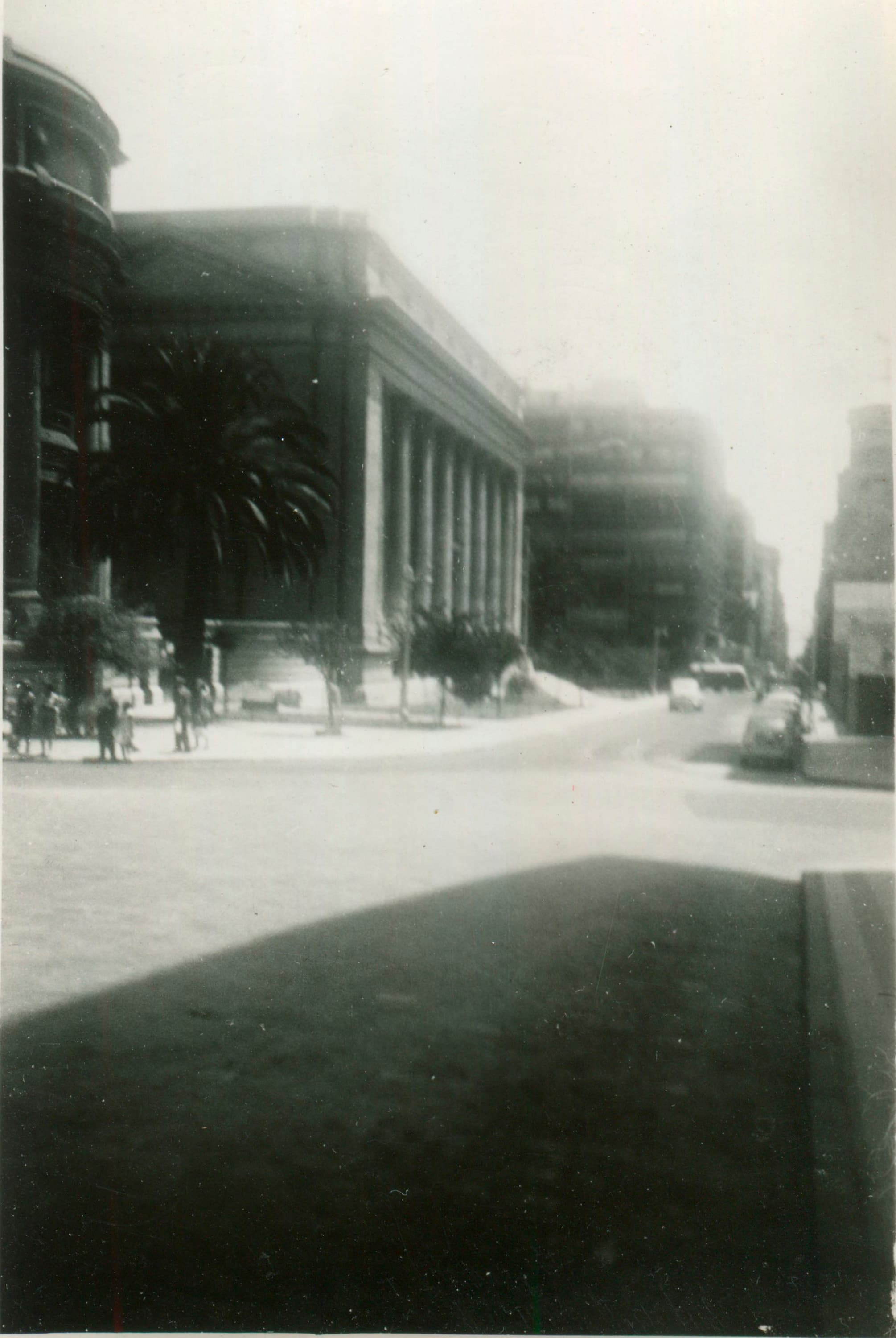 Calle Moneda con Miraflores, Santiago, ca. 1960
