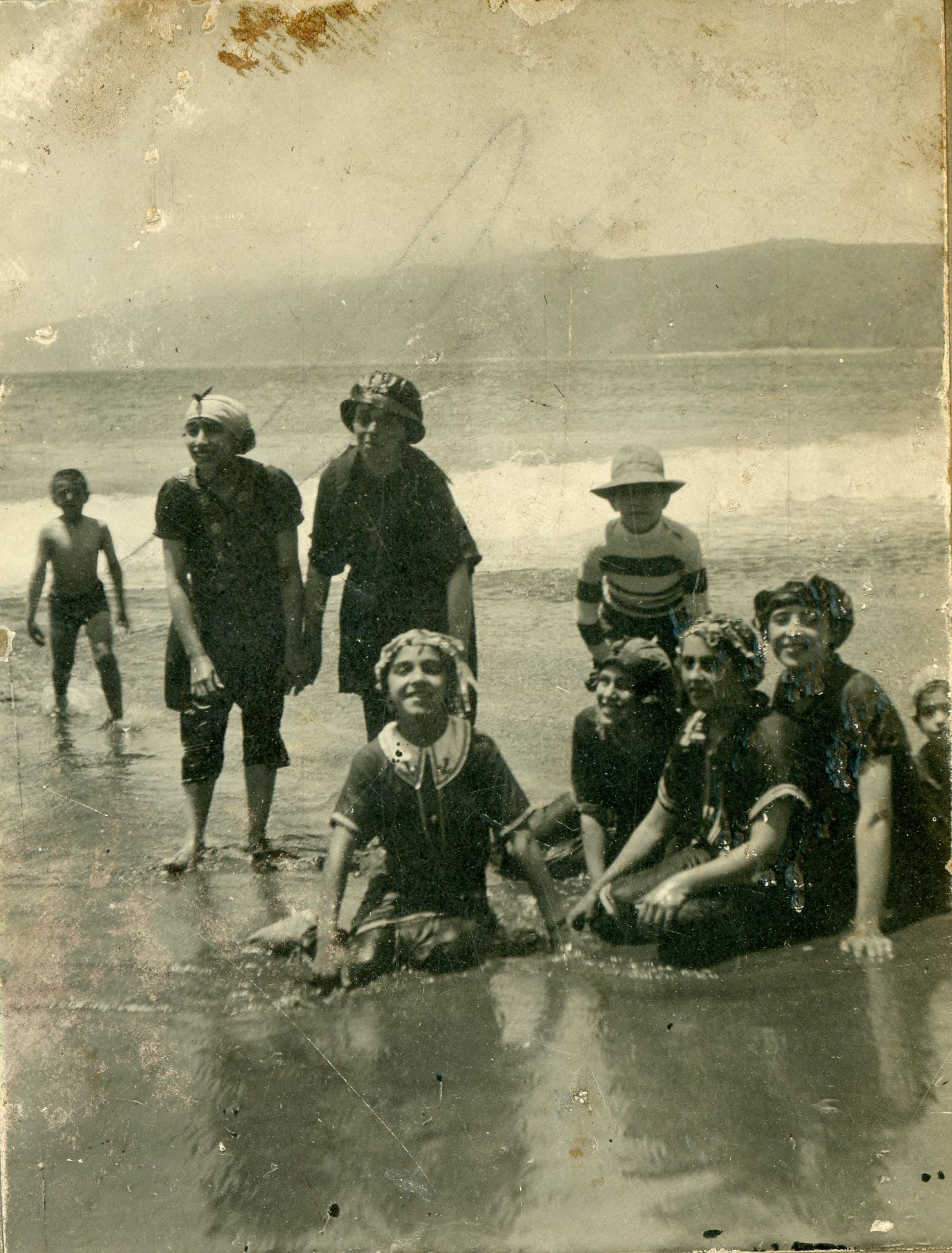 Bañistas en Papudo, Febrero, 1913