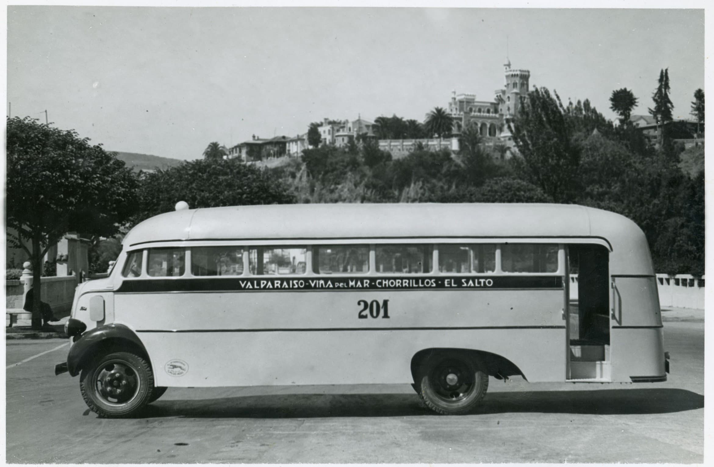 Bus en Viña del Mar, ca. 1950