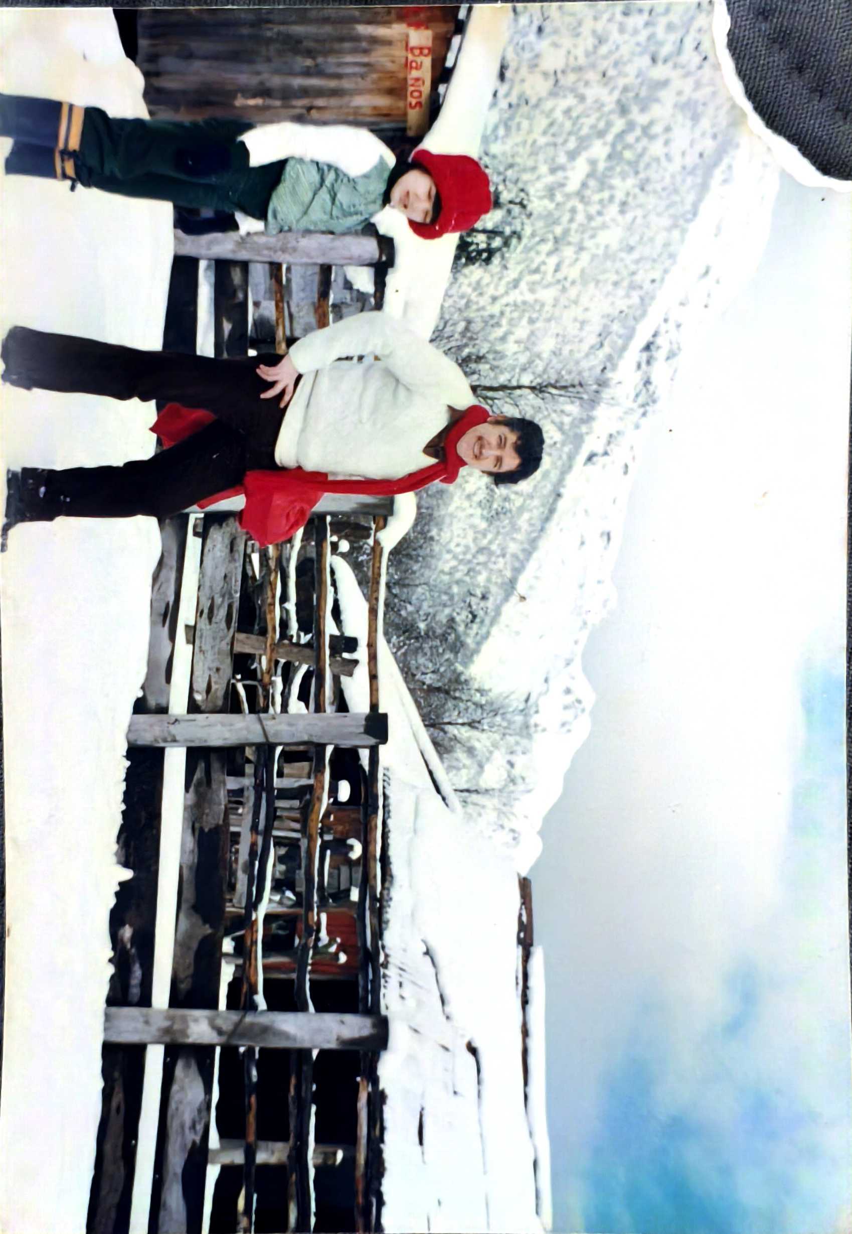 Familia en un nevado Chillán, 1970
