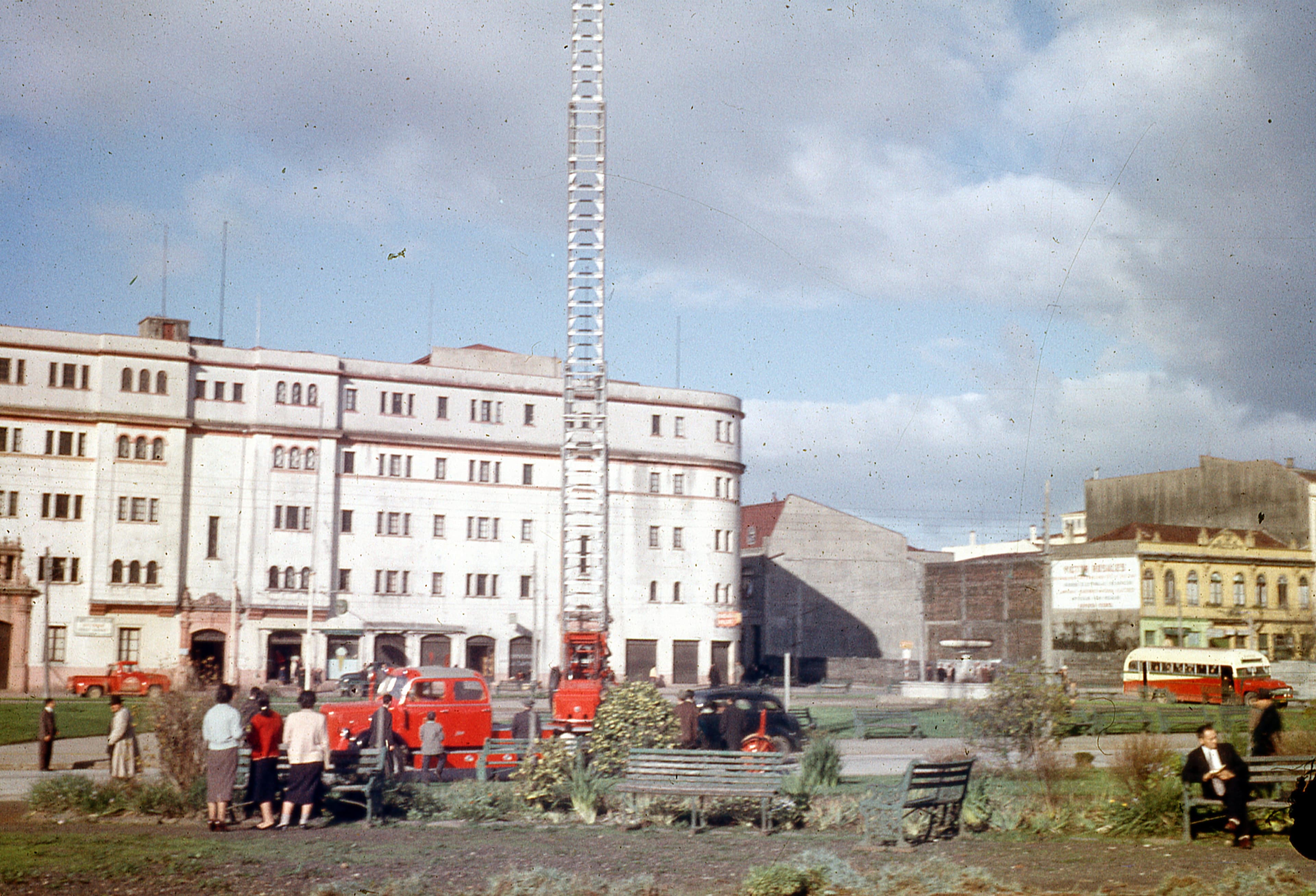 Ejercicios de Bomberos en Valdivia, 1960