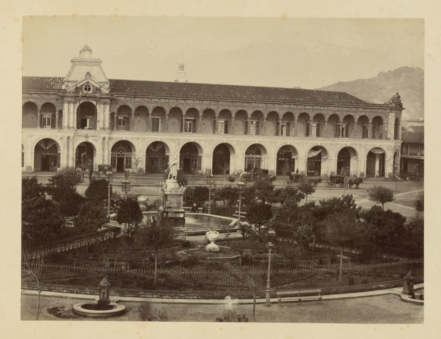 Plaza Mayor o Plaza de Armas de Santiago, ca. 1868