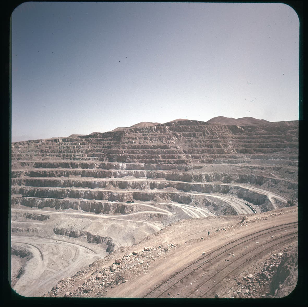 Mina a rajo abierto, Chuquicamata, Región de Tarapacá, 1950 - 1965