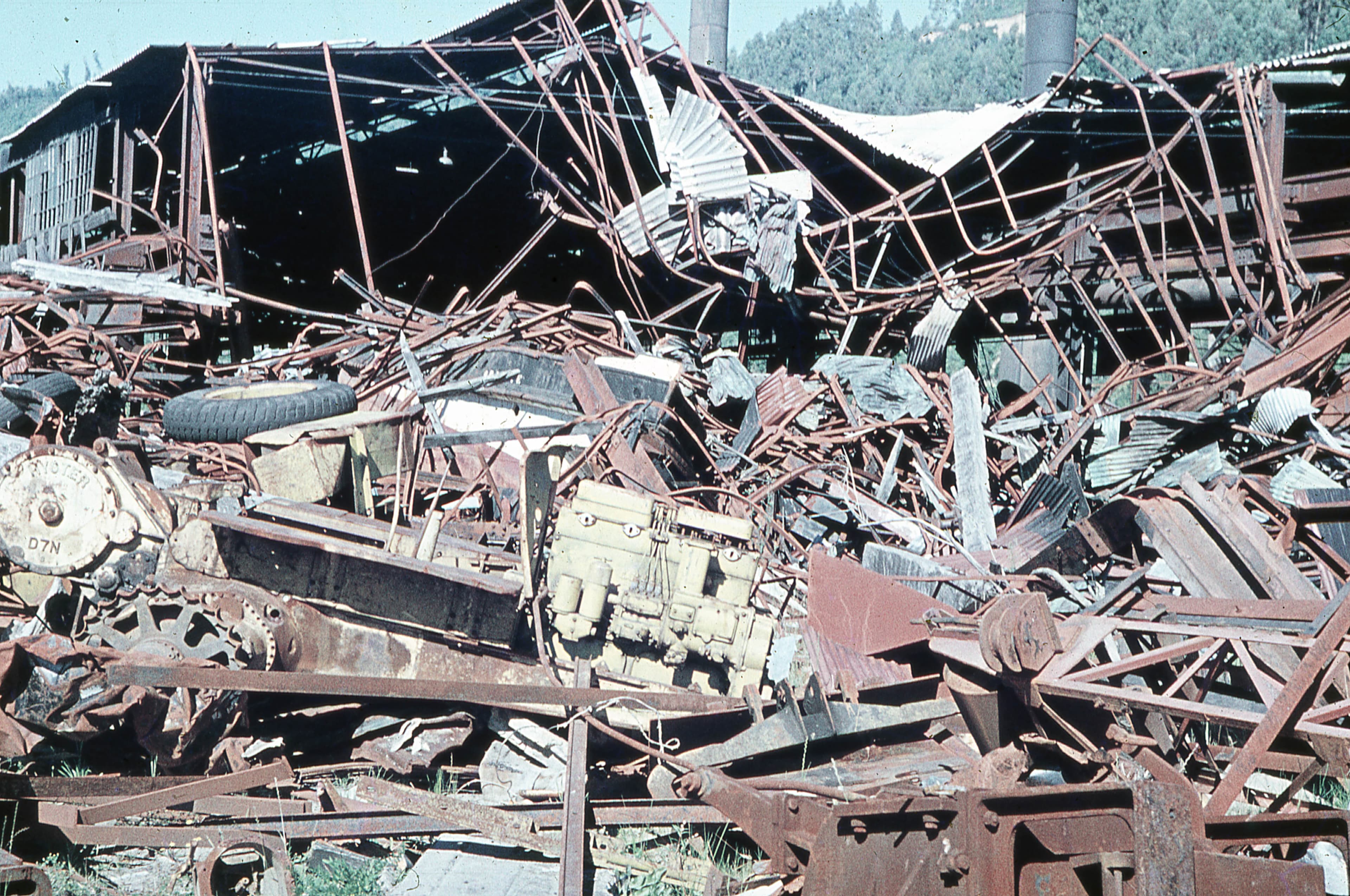Daños del Terremoto en Corral, 1960