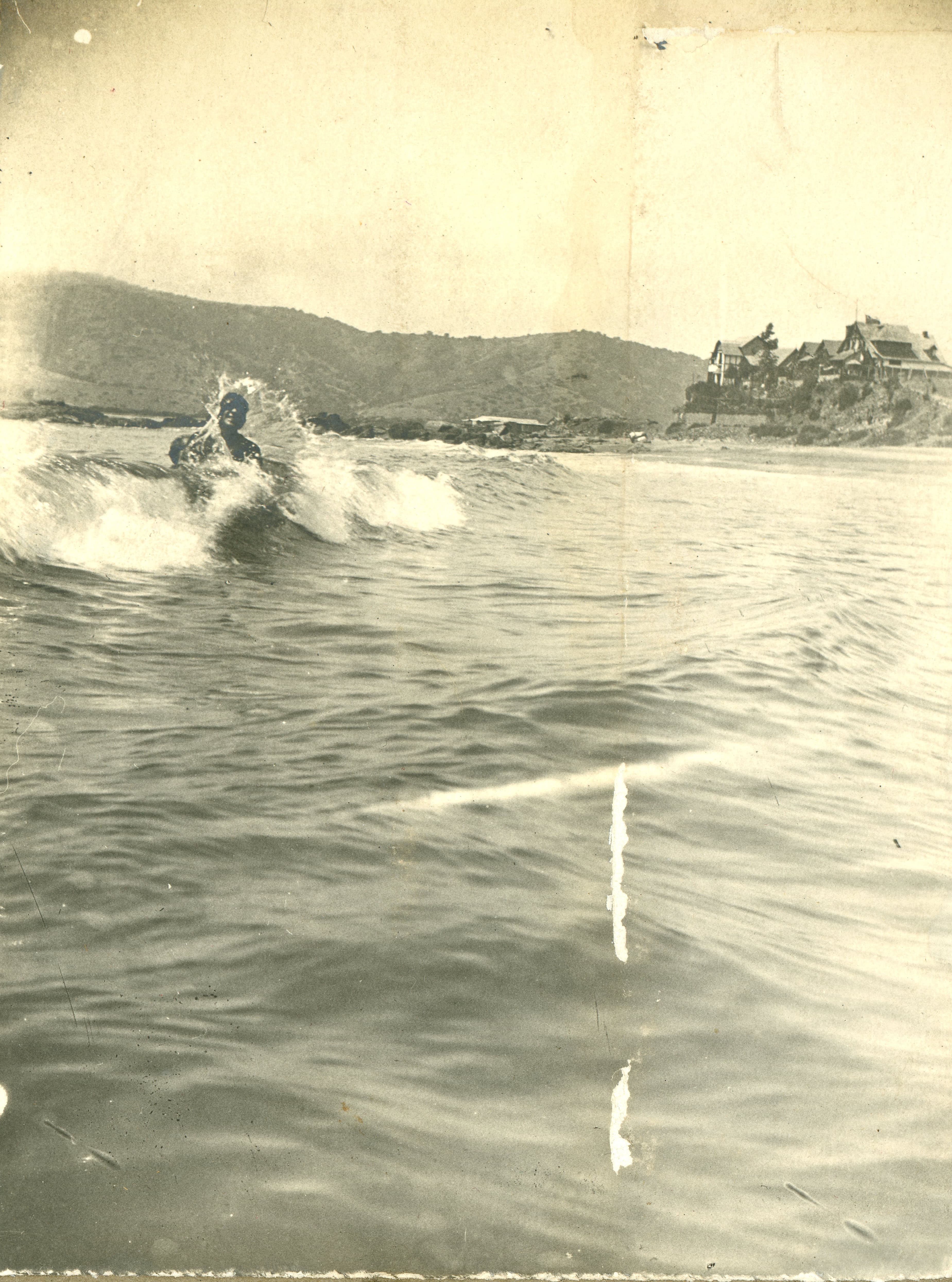 Bañista en Papudo, Febrero de 1915