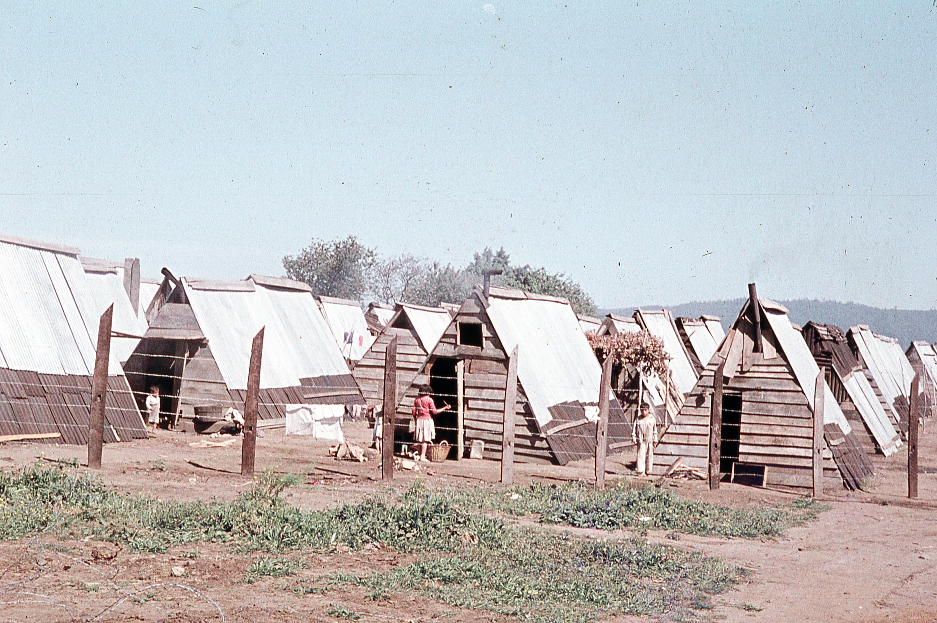 Campamento temporal, Valdivia, 1960