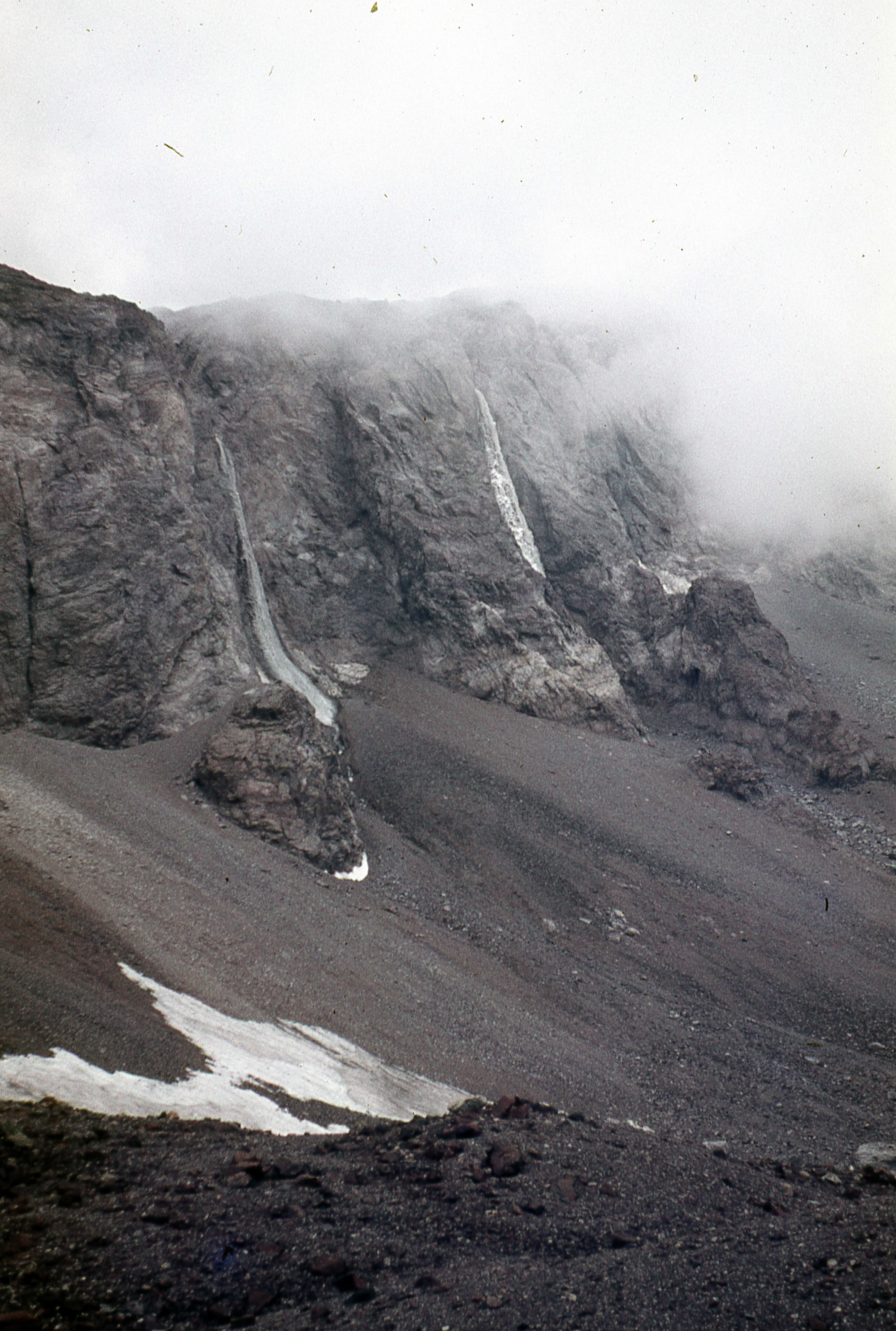 Reverso del Plomo, cascadas de hielo, 1978