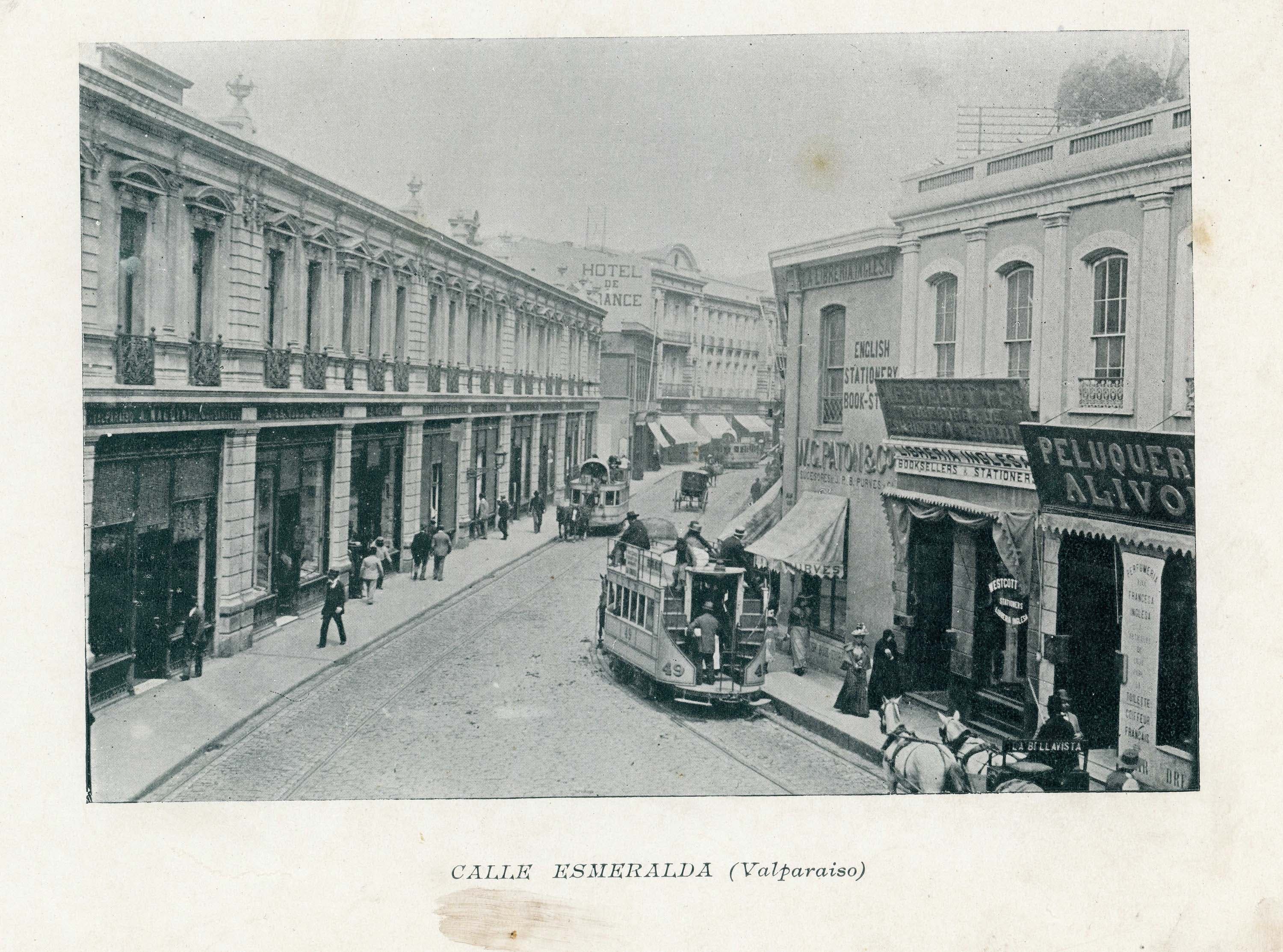 Calle Esmeralda, Valparaíso, 1890