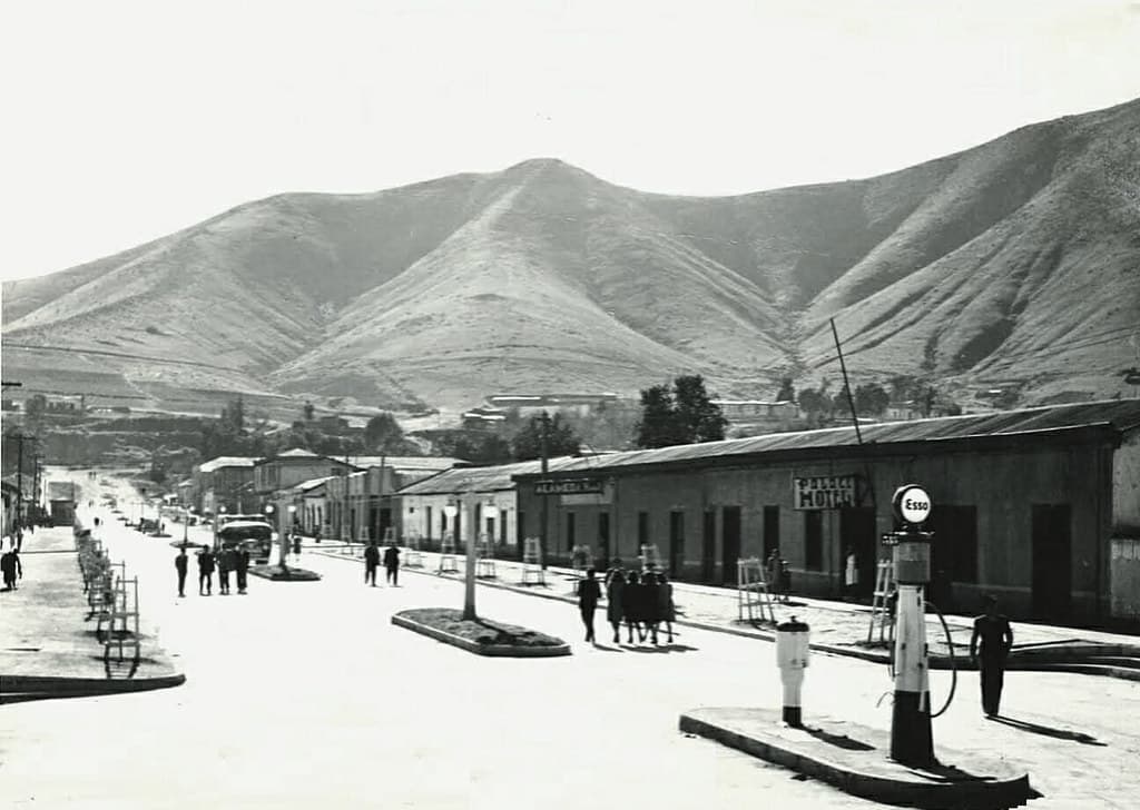 Actual Avenida Ignacio Silva en Illapel, 1950