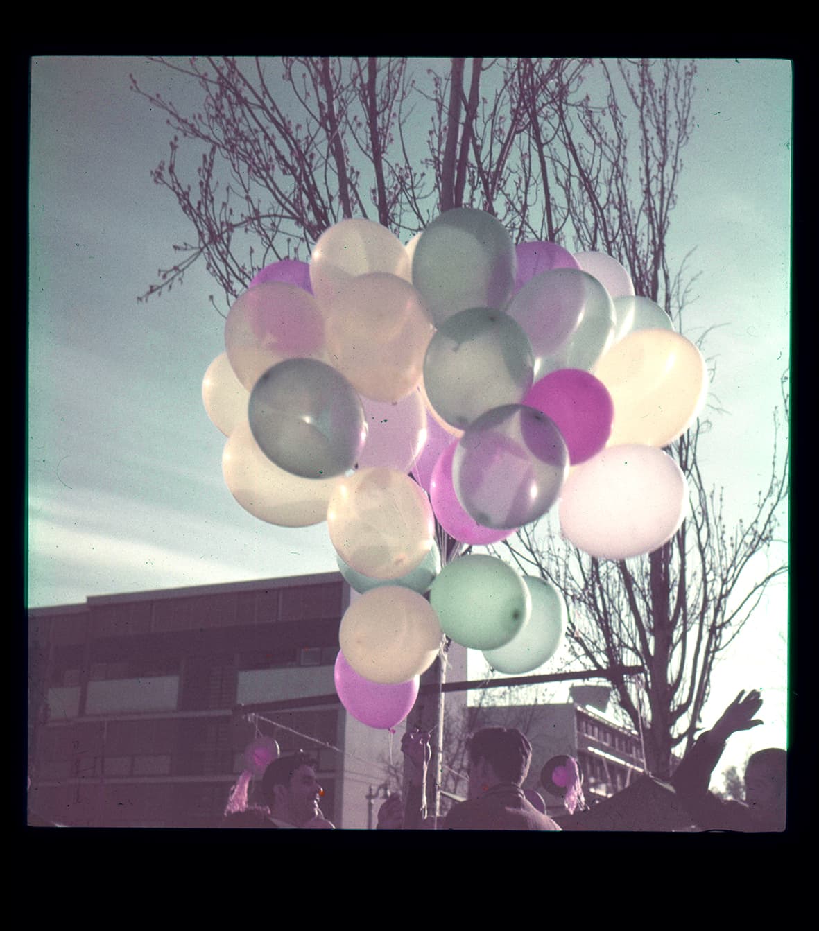 Globos con helio, Recoleta, Región Metropolitana, Chile, 1950 - 1965
