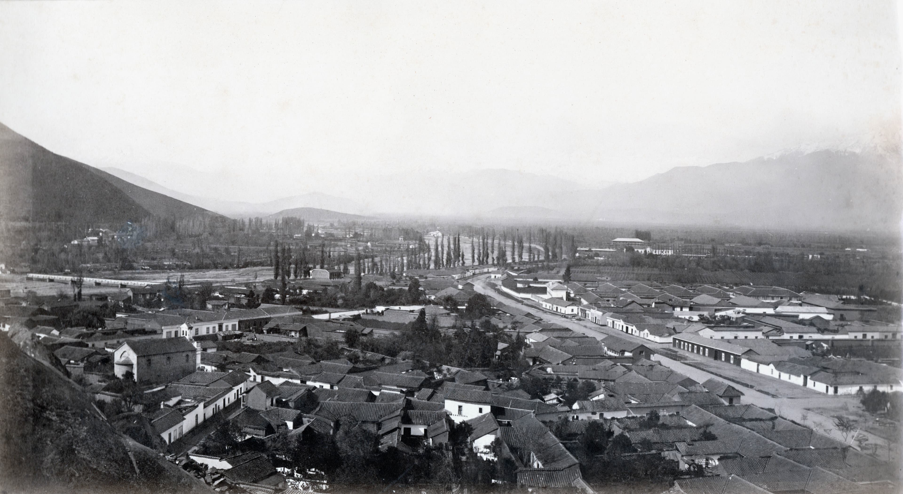 Vista de Santiago hacia el oriente, 1865