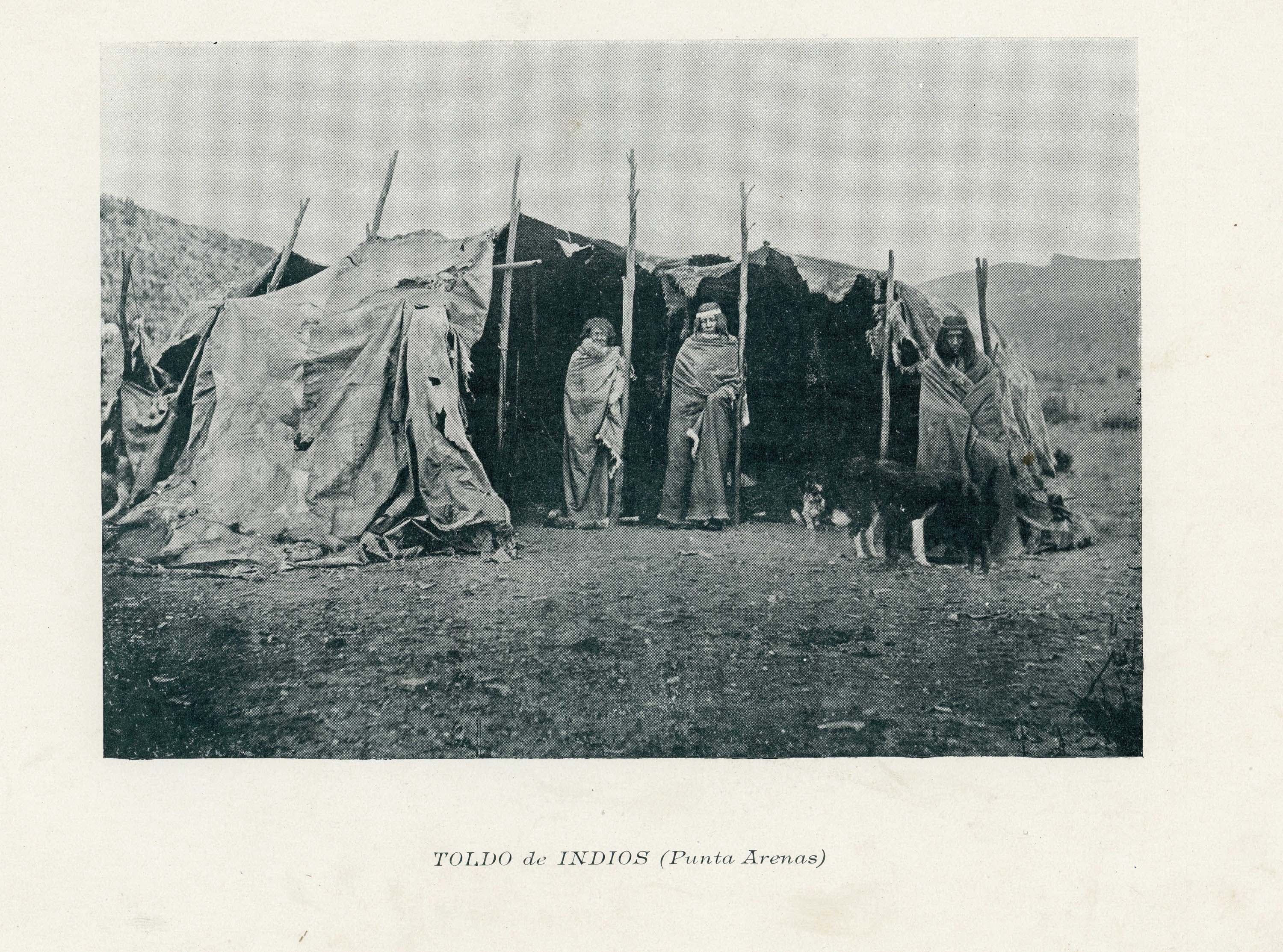 Toldo de Indígenas en Punta Arenas, 1890