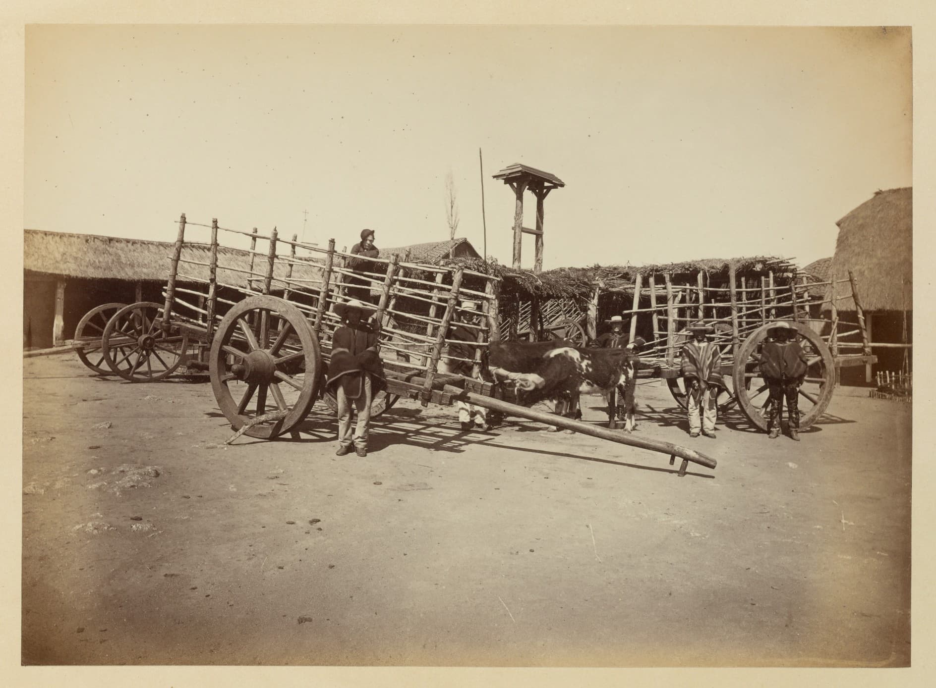 Carretas y hombres, Santiago, 1868