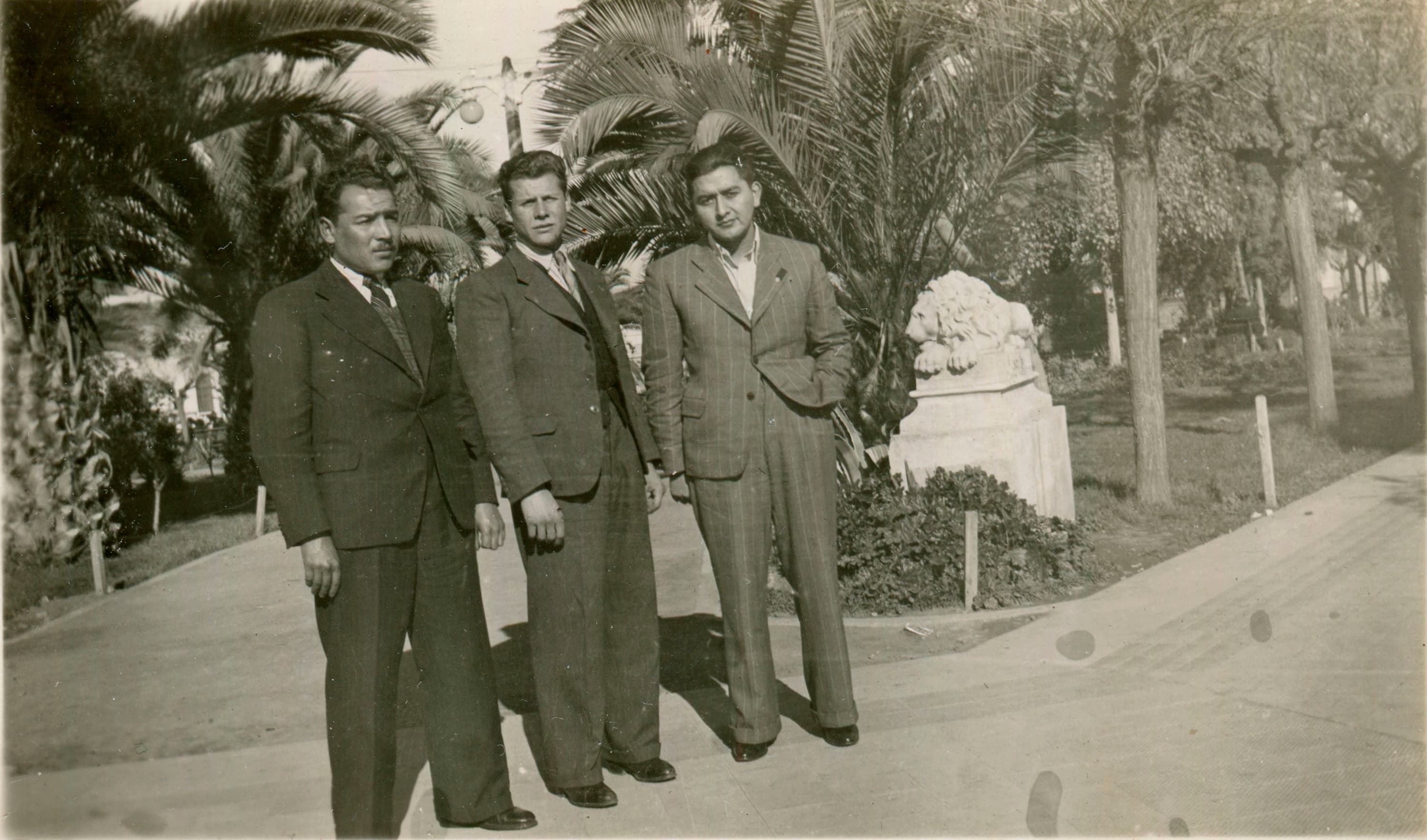 Grupo de Hombres en un Parque, ca. 1950