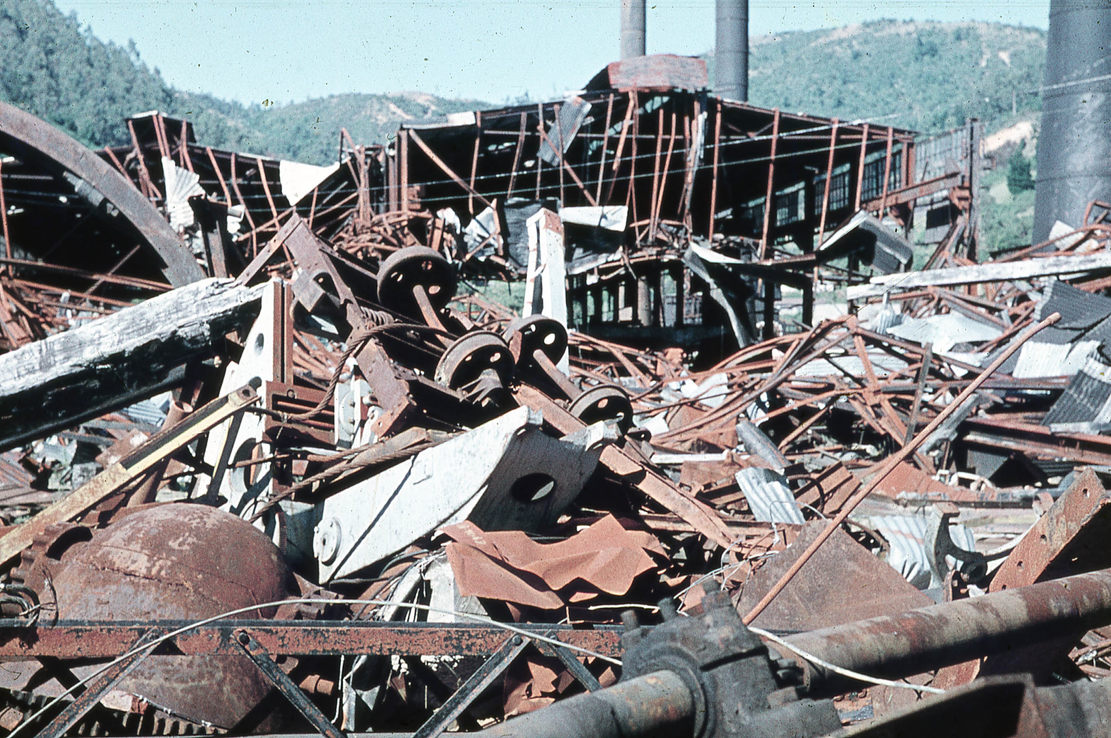 Daños del Terremoto y Maremoto en Corral, 1960